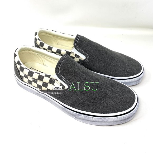 💖MEGA SALE💖VANS Classic Slip-On Washed Asphalt Canvas  Women’s  VN0A4U38HQE - Picture 2 of 9